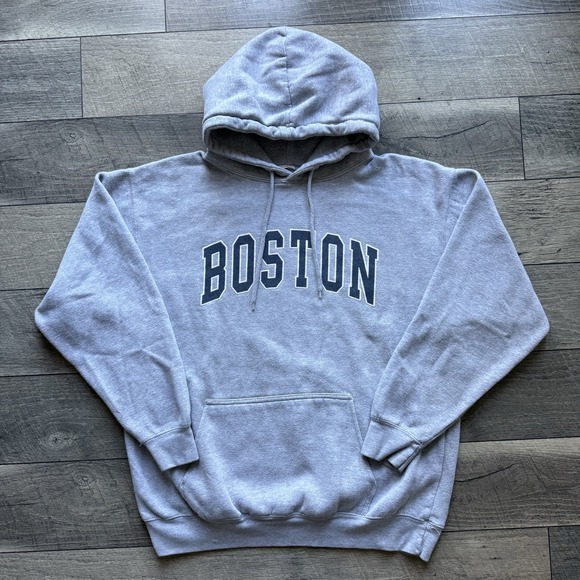 Brandy Melville Tops - John Galt/Brandy Melville BOSTON Sweatshirt Hoodie Oversized Heather Gray OSFM